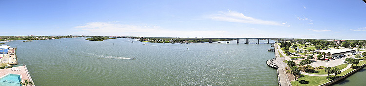 Intracoastal waterway view coming into New Smyrna Beach