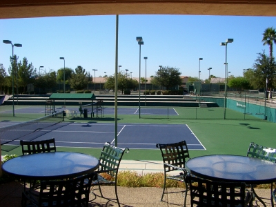 Oakwood CC Tennis Stadium from Deck