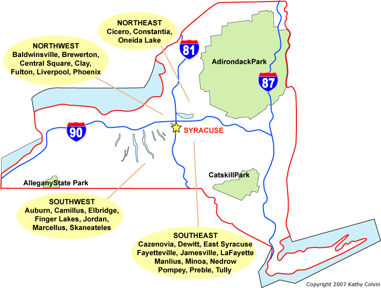 New York Map Quadrants