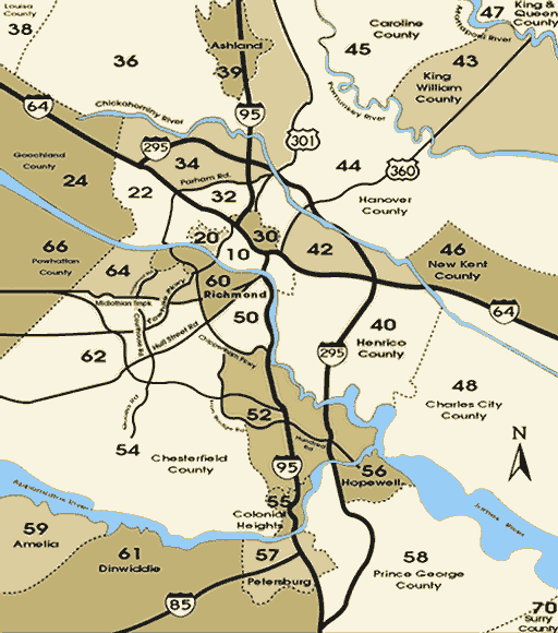 Richmond Area Zone Map