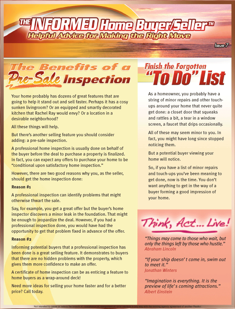 The Informed Home Buyer Juyly 2010