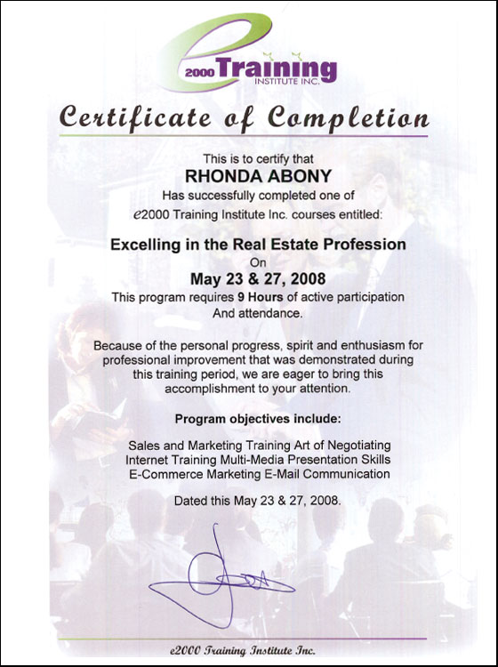 Rhonda Abony Award
