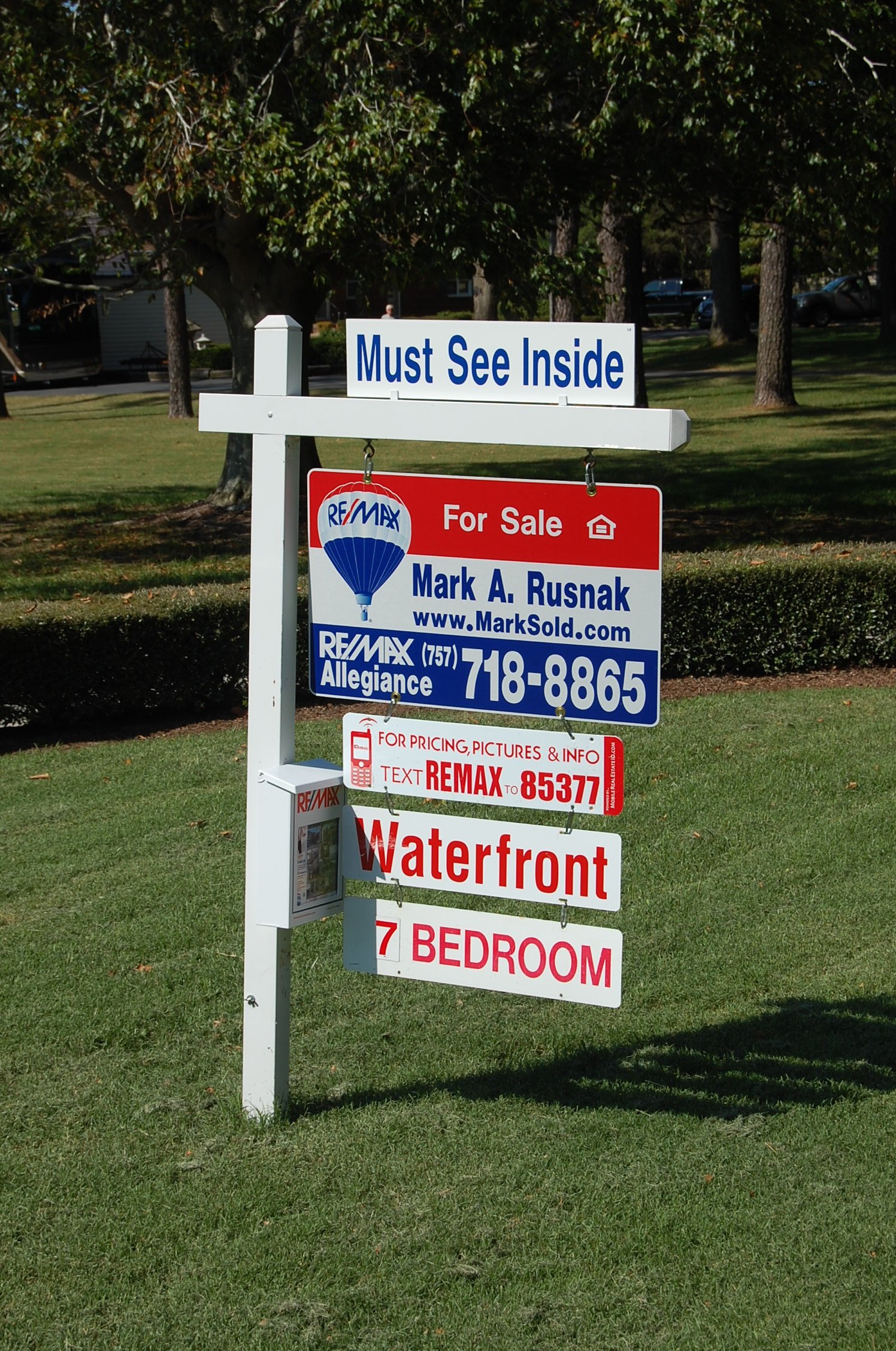 Mark Rusnaks For Sale Sign