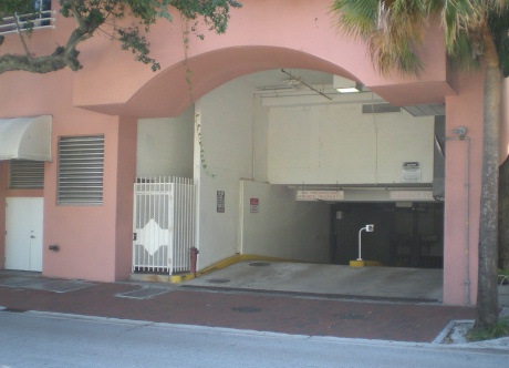 This is the garage entrance for Grove Square located on Mary St. An access card is needed to enter the garage.
