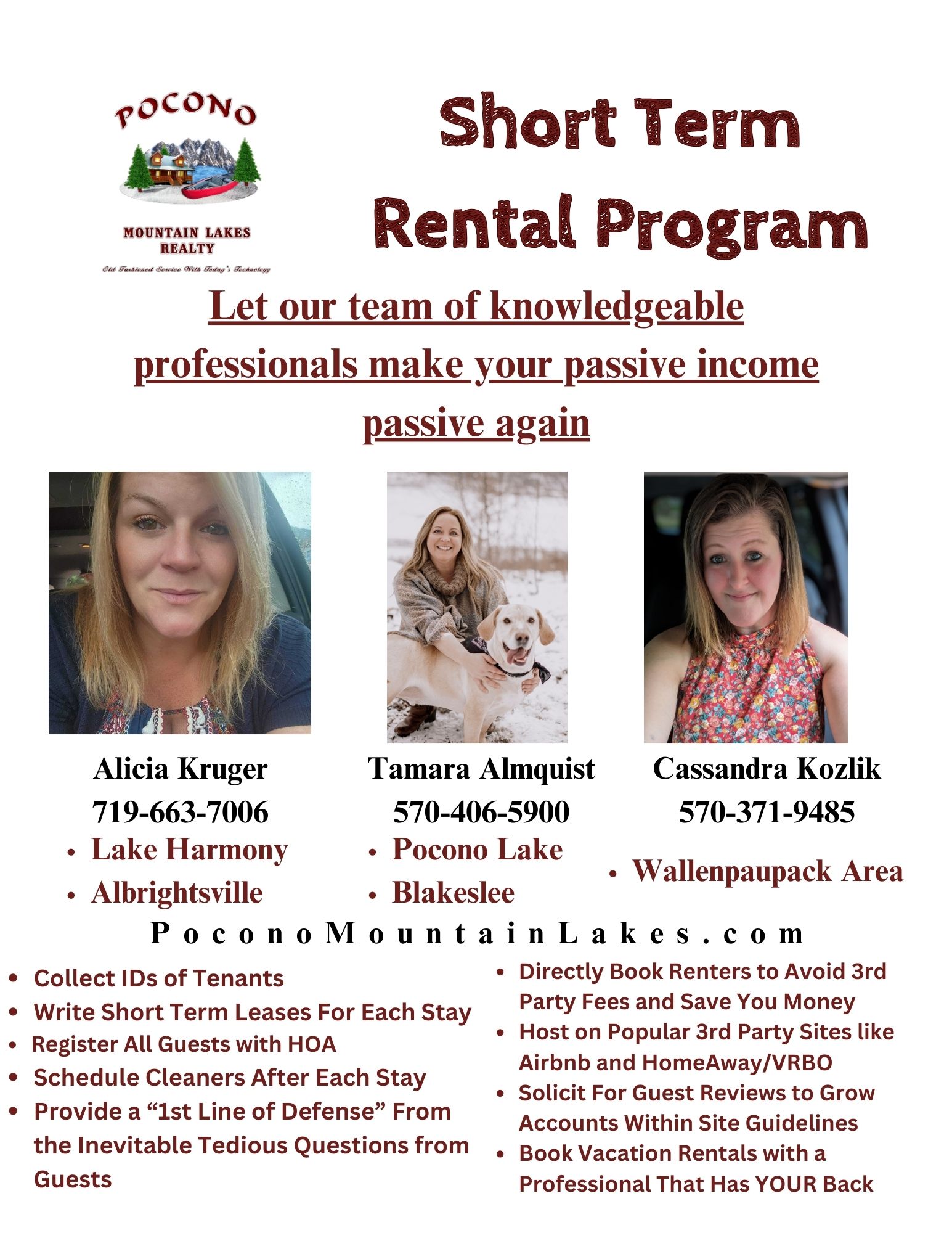 Short Term Rental Program Sticker Pocono Mountain Short Term Rentals - Rick Cordisco, Pocono Mountain ...